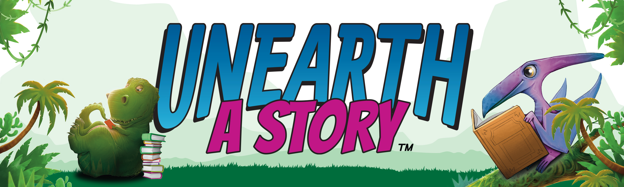 banner of the summer reading slogan for 2026 Unearth A Story