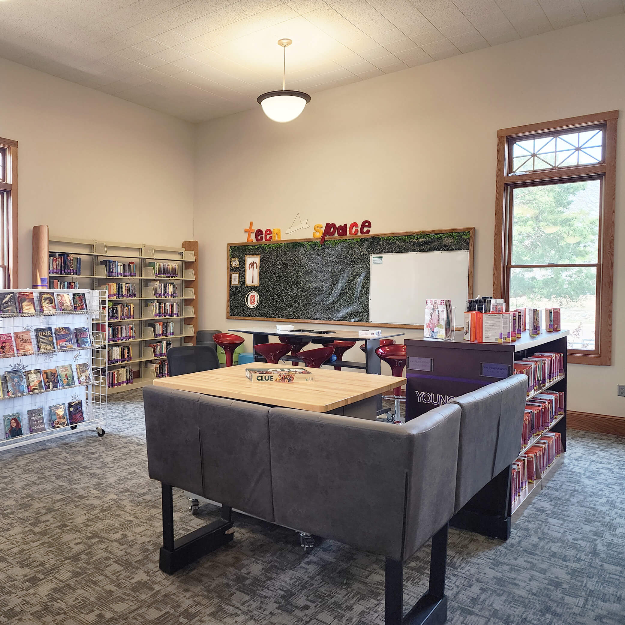 Teen and Tween space with tables and chairs