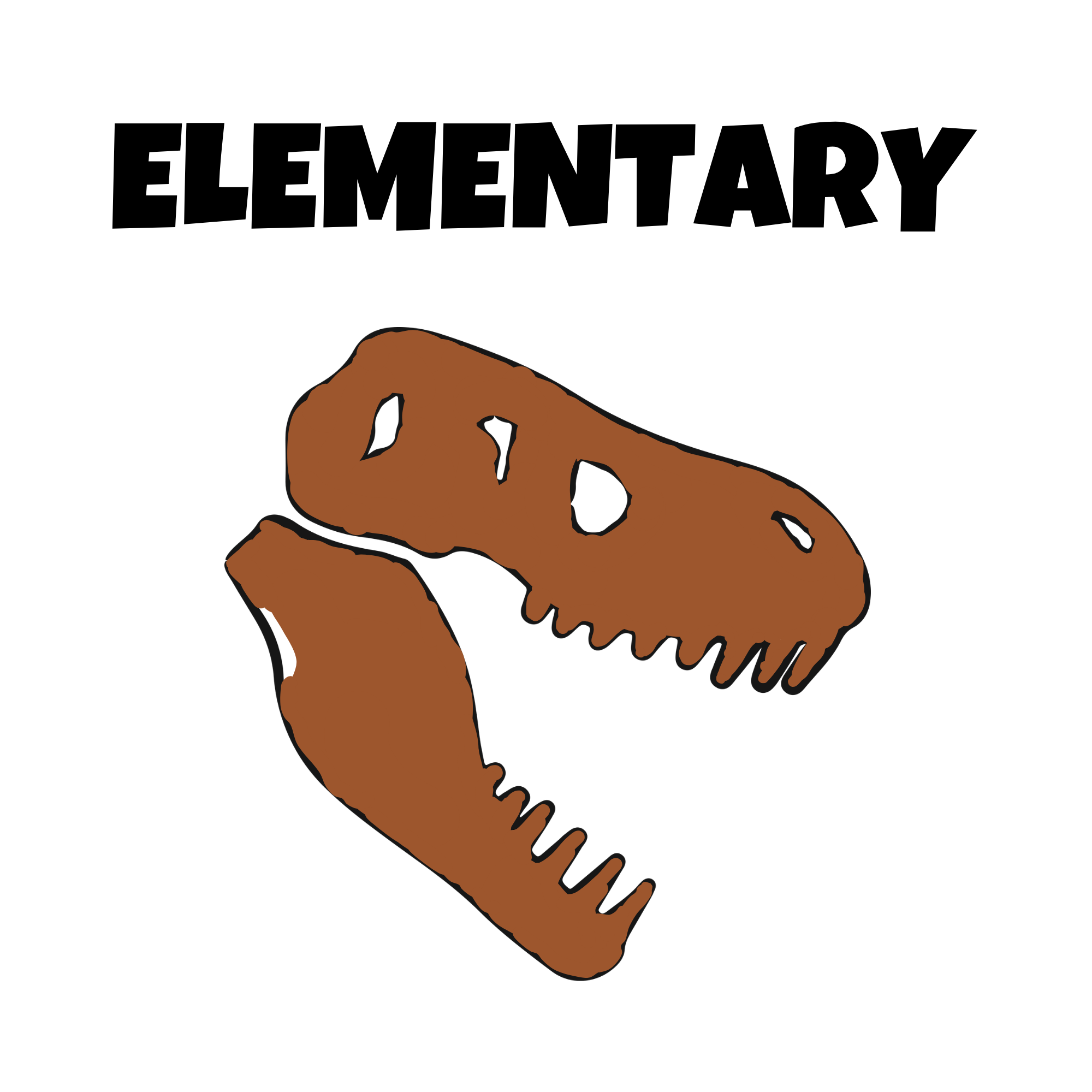 text that says elementary with a decorative image 